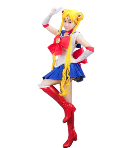 MANMICOS US Größe Anime Usagi Tsukino Cosplay Kostüm Outfit Frauen Rock Anzug (Small) von MANMICOS