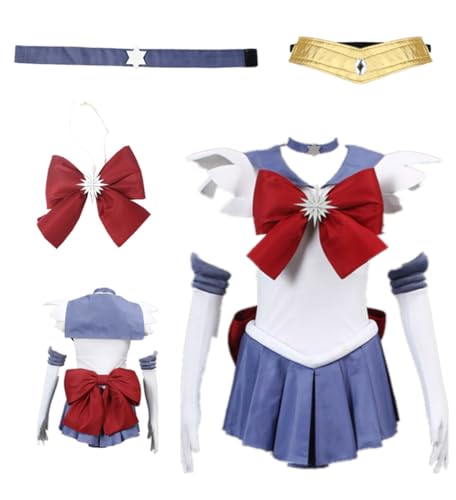 MANMICOS US-Größe Tomoe Hotaru Cosplay-Kostüm, Damen-Outfit, blauer Rock (XX-Large) von MANMICOS