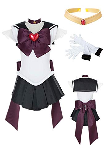 MANMICOS US-Größe Anime Meiou Setsuna Cosplay Kostüm Halloween Matrosen Pluto Kleidung Anzug, Schwarz , 36 von MANMICOS