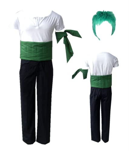 US-Größe Zoro Cosplay Kostüm Herrenbekleidung Halloween Party Anzug (X-Large) von MANMICOS