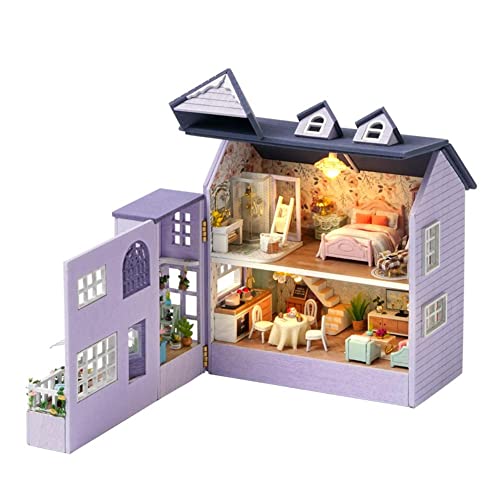 Neue Holz Miniatur Gebäude Kit Häuser Mit Möbel Licht Molan Mini Casa Gi Handgemachte Haus A9a6 Spielzeug für Mädchen von MANYUN