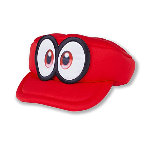 MAPLECOS Super Odyssey Red Hat 3D Erhöhte Augen Cappy Cap, Rot/Ausflug, einfarbig (Getaway Solids), Medium von MAPLECOS