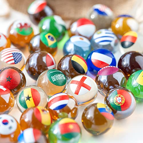 MARBLEFLAGS 32 Murmeln für Kinder aus Glas Mit Flaggen der Weltmeisterschaft, 16 mm, Ideal für Spiele MARBLEFLAGS 32 Murmeln für Kinder aus Glas Mit Flaggen der Weltmeisterschaft, 16 mm, Ideal für Spiele von MARBLEFLAGS