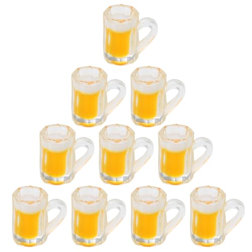 10-teiliges Bierkrug-Set, Miniatur-Bierglas, Harz, Schmuck, Zubehör, Hausdekoration, Essgeschirr von MARCBUSE