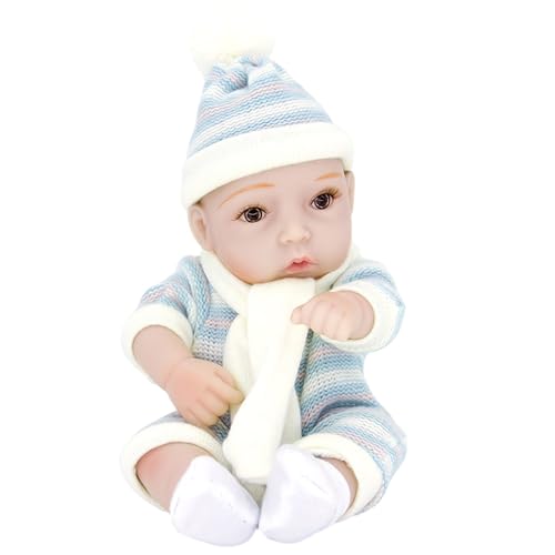 MARCBUSE 28cm Simulation Realistische Baby Wiedergeburt Mit Beweglichen Arm & Bein Für Baby Kinder Beschwichtigen Begleiten Spielen von MARCBUSE