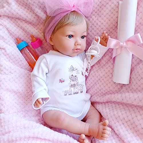 MARÍA JESÚS Reborn Baby Silikon Vinyl Reborn Puppe 2kg und Head Drop Effekt Reborn Baby mädchen dekoriert mit Rötungen Falten Lebensechte babypuppen Reborn Babys Reborn Babypuppen von MARÍA JESÚS