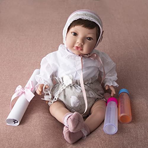 MARÍA JESÚS Reborn Baby Silikon Vinyl Reborn Puppe 2kg und Head Drop Effekt Reborn Baby mädchen dekoriert mit Rötungen Falten Lebensechte babypuppen Reborn Babys Reborn Babypuppen von MARÍA JESÚS