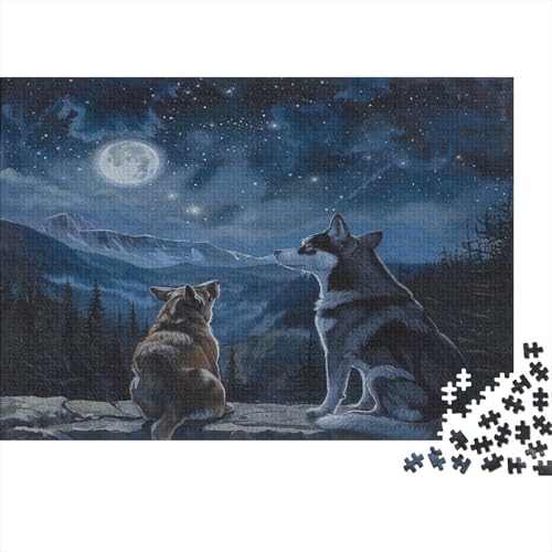 Alaskan Malamute Dog Puzzlespiel 1000 Teile Für Erwachsene, Einzigartige Kunstwerke Und Vorlage - Geburtstagsgeschenk - Spaßige Puzzles Mit Überraschung Von Puzzle in A Bag Puzzel 1000pcs (75x50cm) von MASHAUNIE