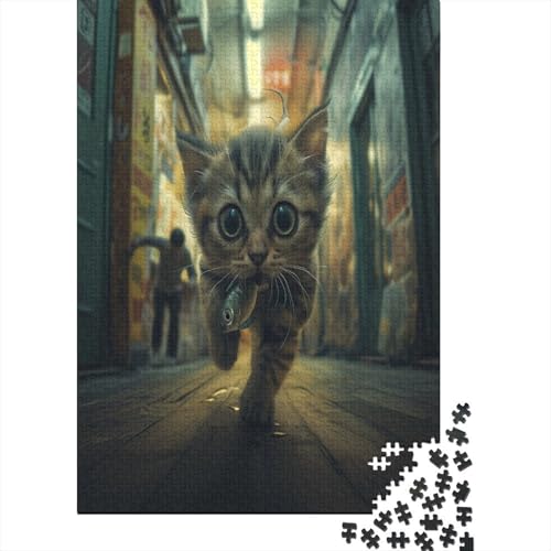 Dwarf Kat Puzzle 1000 Teile,Puzzlespiel Für Erwachsene,Impossible Puzzle,Puzzle GesKükenlichkeitsspiel Für Die Ganze Familie, Geschenke Für Männer/Frauen Erwachsenen Puzzel 1000pcs (75x50cm) von MASHAUNIE