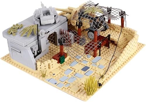 Fort Building Blocks Set, 1053 Teilen WW2 Militärkriegszenen Festungsarchitektur Bunker Modell und Waffenkonstruktion Spielzeug für Kinder und Erwachsene von MASUSE