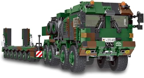 Militär Panzer Transporter Bausteine Bausatz 1912 Teile, WW2 Militär Panzerträger LKW Bausteine Modell Klemmbausteine Bauset MOC Konstruktionsspielzeug Set für Kinder und Erwachsene von MASUSE