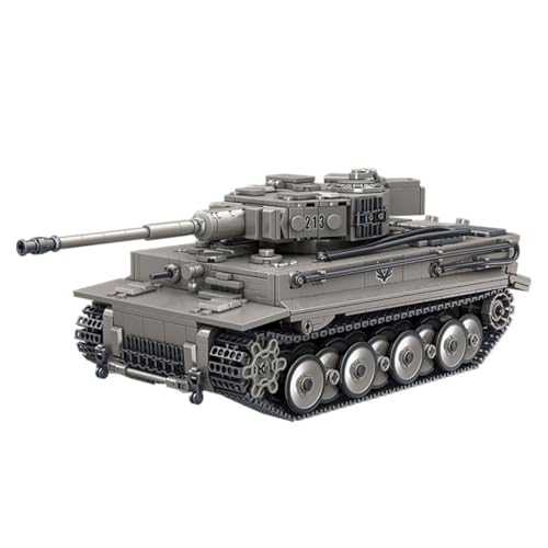 Tiger Panzer Bausteine Bausatz, WW2 Militär Panzer Klemmbausteine Modell Set, Panzer Baukonstruktions Spielzeug Set (Tiger) von MASUSE