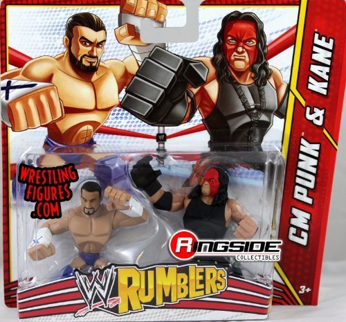 CM PUNK & KANE - WWE RUMBLERS TOY WRESTLING ACTION FIGURES by MATTEL von MATTEL