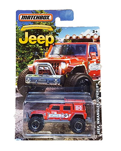 MATCHBOX LIMITED EDITION JEEP ANNIVERSARY RED JEEP WRANGLER SUPERLIFT DIE-CAST by Matchbox von MATTEL