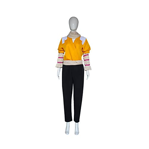 Anime Shihouin Yoruichi Cosplay Kostüm Orange Mit Den Ärmeln Halloween,Yellow-XL von MAVNES