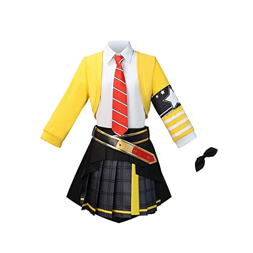 MAVNES Frauen Anime Cosplay Kostüm Gelbe JK Uniform Halloween Kleid,Yellow-S von MAVNES