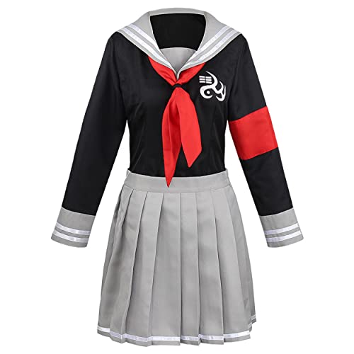 MAVNES Frauen Peko Pekoyama Cosplay Kostüm Grauer Uniformrock Full Sets Für Halloween,Black-M von MAVNES