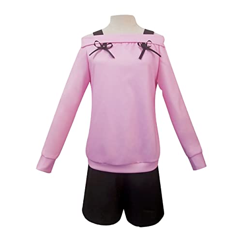 MAVNES Frauen Yui Komori Cosplay Kostüm Tops Shorts School Uniform Für Halloween Party,Pink-S von MAVNES