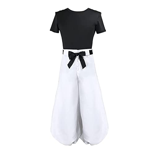 MAVNES Fushiguro Toji Cosplay Kostüm Kurzarmhose Gürtel Halloween Anime Outfits für Erwachsene,White-L von MAVNES