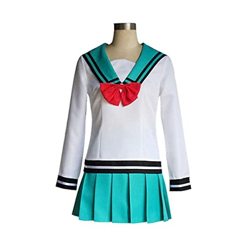 MAVNES Kokomi Teruhashi Cosplay Kostüm JK School Uniform Sailor Rock Halloween Anzug,White-S von MAVNES