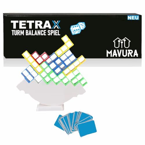 MAVURA TETRAX Tower Balance Spiel Kinder Stapelspiel Turm Schaukelstapel von MAVURA