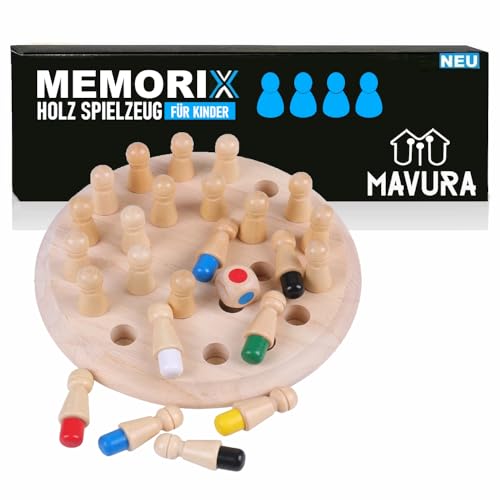 MEMORIX Holz Spielzeug Gedächtnis Memory Schach von MAVURA