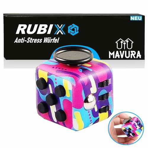 Rubix Cube Fidget Anti Stress Würfel Stresswürfel Spielzeug, zum Stressabbau bei Nervosität für Erwachsene von MAVURA