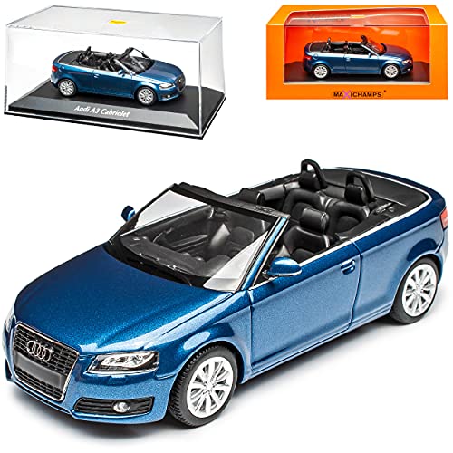 MAXICHAMPS A*U*D*I A3 8P Cabrio Blau Metallic 2. Generation 2003-2013 1/43 Minichamps Modell Auto von MAXICHAMPS