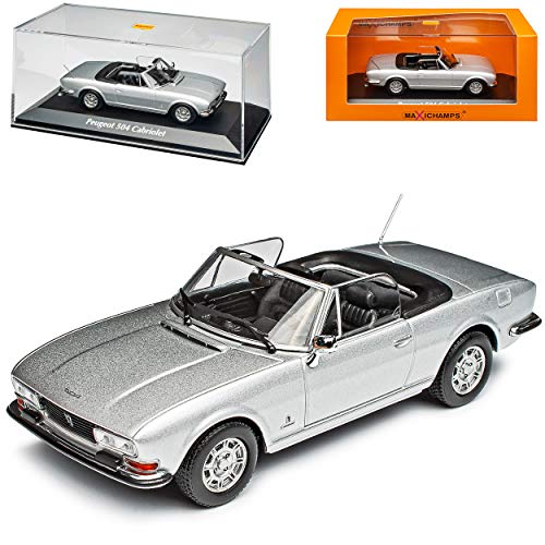 MAXICHAMPS Peugeot 504 Cabrio Silber Metallic 1968-2005 1/43 Minichamps Modell Auto von MAXICHAMPS