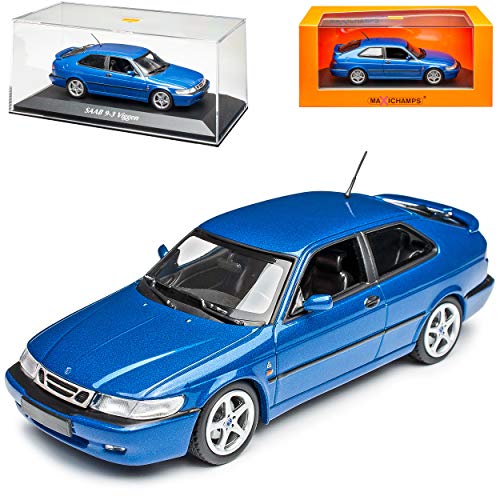 MAXICHAMPS Saab 9-3 YS3D Viggen Coupe Blau Metallic 1. Generation 1998-2003 1/43 Minichamps Modell Auto von MAXICHAMPS