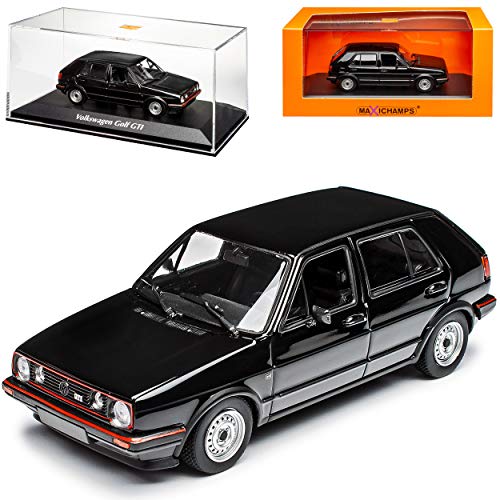 MAXICHAMPS Volkwagen Golf II G-T-I 4 Türer Schwarz 1983-1992 1/43 Minichamps Modell Auto von MAXICHAMPS