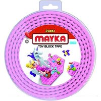 Mayka 30684 Toy Block Tape - 4-reihig, 2 Meter, rosa von MAYKA