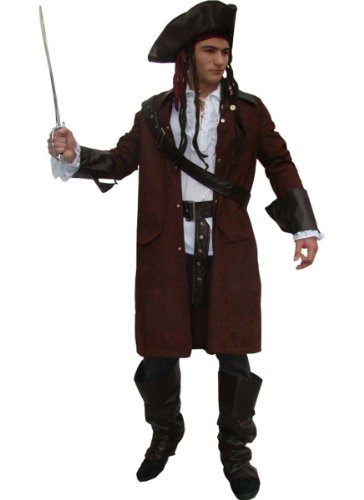 MAYLYNN 12104 - Piratenkostüm Kostüm Pirat Jack mit Hut und Zubehör Faschingskostüm Herren Größe M von MAYLYNN