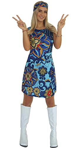 MAYLYNN Hippie Kostüm Kleid Damen Sommer 60er 70er Jahre ärmellos von MAYLYNN