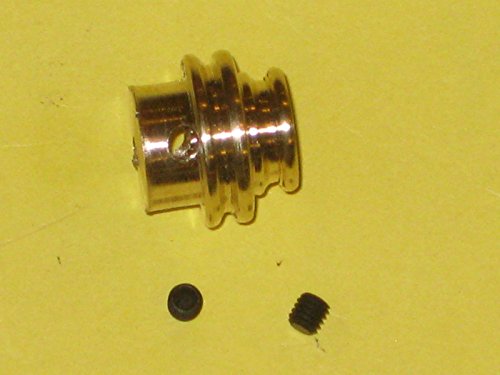 Doppel Antriebsrolle Transmision Seilrolle Messing Bohrung von 2-5 mm MB 4013- (5,0 mm 4013-6) von MB-Modellbau Berthold