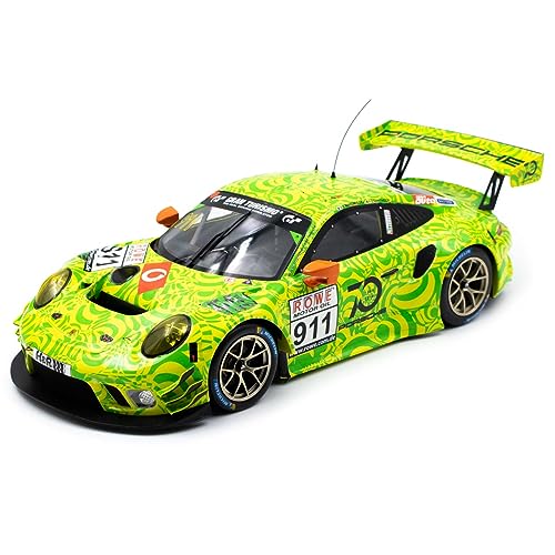 MBA Sport IXO Models kompatibel mit Manthey-Racing Porsche 911 GT3 R - 2018 VLN Nürburgring #911 Tarn-Optik grün 1:18 von MBA Sport