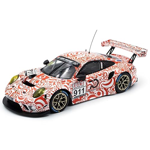 MBA Sport IXO Models kompatibel mit Manthey-Racing Porsche 911 GT3 R - 2018 VLN Nürburgring #911 Tarn-Optik rot 1:18 von MBA Sport