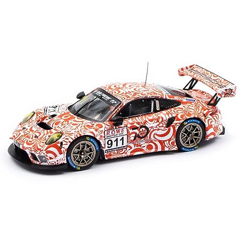 MBA Sport IXO Models kompatibel mit Manthey-Racing Porsche 911 GT3 R - 2018 VLN Nürburgring #911 Tarn-Optik rot 1:43 von MBA Sport