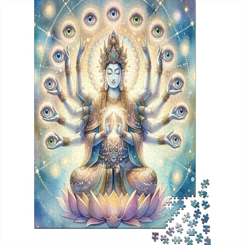 Buddha Statue Puzzle 1000 Teile,Puzzle Für Erwachsene, Impossible Puzzle,Puzzle Farbenfrohes Legespiel,GesKükenlichkeitsspiel Für Die Ganze Familie Puzzel 1000pcs (75x50cm) von MBAHEUURR