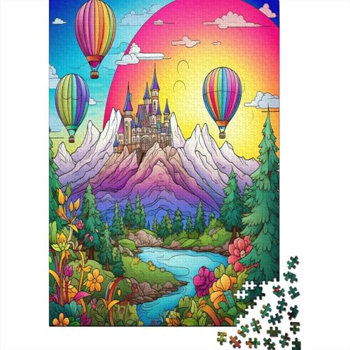 Heißluftballon 1000 Teile Puzzle, Puzzles Für Erwachsene, 1000 Teile Puzzlespiel Für Jugendliche & Erwachsene Puzzlespiel Puzzel 1000pcs (75x50cm) von MBAHEUURR