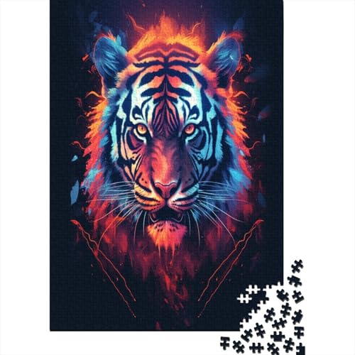 Tiger Puzzle 1000 Teile Puzzle Erwachsene Schwieriges Schwer Puzzle Für Erwachsene Und Kinder Ab 14 Jahren Puzzel 1000pcs (75x50cm) von MBAHEUURR