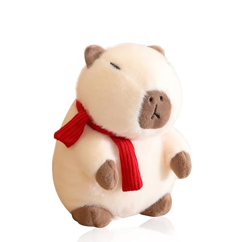 25cm Capybara Kuscheltiere Plüschtier, Simulation Capybara Plüschtier, Capybara Plüschtier Kuscheltiere Super Weiche Gefüllte Spielzeug Plüsch Geschenke für Kinder Erwachsene Color:White,Size:25cm) von MBNKMEBU