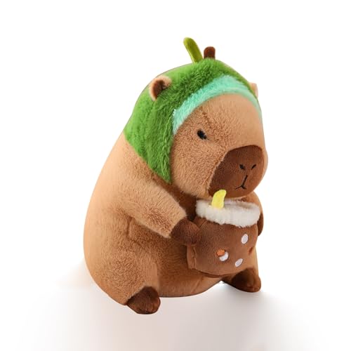 Avocado Capybar Plüschtier, 40cm Capybar Kuscheltiere Plüschtier Wildtiere Stofftiere Weiche Gefüllte Spielzeug Plüsch Realistische Kuscheltier Geschenk Für Kinder Und Freunde(Color:Avocado,Size:40cm) von MBNKMEBU