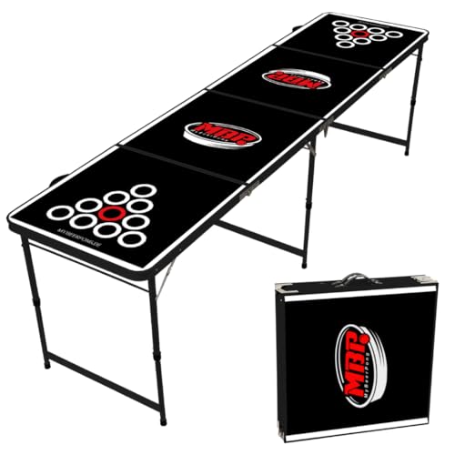 MYBEERPONG® Bierpong Tisch Classic + 6 Tischtennisbälle | Schwarzes Beer Pong Set als Gadget für Party | Trinkspiel für Geburtstag, JGA & Festival von MBP My Beer Pong