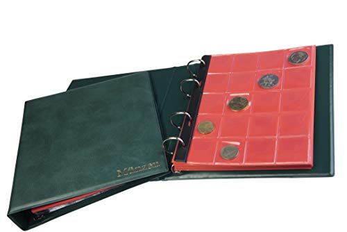 MC.Sammler Münzalbum für Münzen Aufbewahrung - 221 Taschen - Sammelalbum für Sammler - Album für Sammlermünzen - Diverse Münzen von Großen bis Kleinen Euro Münzen - Grün MC.Sammler Münzalbum für Münzen Aufbewahrung - 221 Taschen - Sammelalbum für Sammler - Album für Sammlermünzen - Diverse Münzen von Großen bis Kleinen Euro Münzen - Grün von MC.Sammler