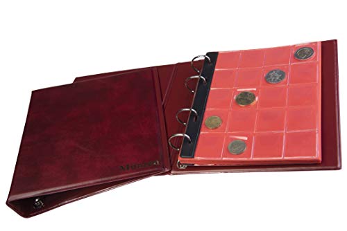 MC.Sammler Münzalbum für Münzen Aufbewahrung - 221 Taschen - Sammelalbum für Sammler - Album für Sammlermünzen - Diverse Münzen von Großen bis Kleinen Euro Münzen - Rot MC.Sammler Münzalbum für Münzen Aufbewahrung - 221 Taschen - Sammelalbum für Sammler - Album für Sammlermünzen - Diverse Münzen von Großen bis Kleinen Euro Münzen - Rot von MC.Sammler