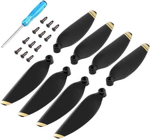 Buntes Ersatzpropeller-Zubehör für Drohne 4726F, kompatibel mit Mini 2, 8 Stück Ersatzteile Combo(Black GOLDEN) von MCHkR