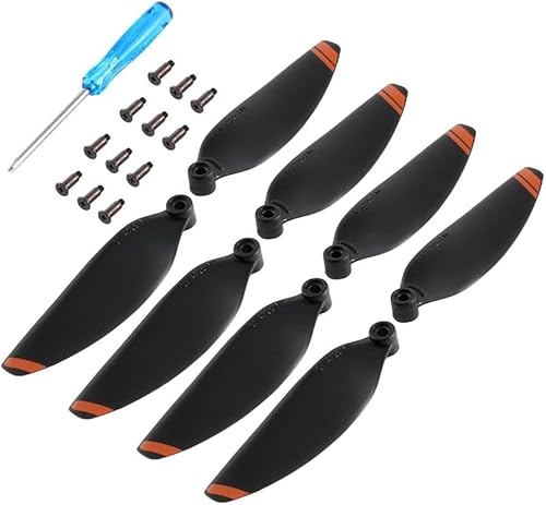 Buntes Ersatzpropeller-Zubehör für Drohne 4726F, kompatibel mit Mini 2, 8 Stück Ersatzteile Combo(Black ORANGE) von MCHkR