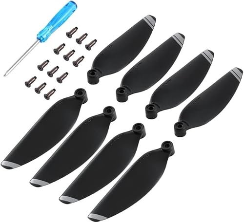 Buntes Ersatzpropeller-Zubehör für Drohne 4726F, kompatibel mit Mini 2, 8 Stück Ersatzteile Combo(Black Silver) von MCHkR