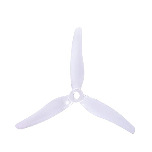 MCHkR 24 Stück 12 Paare 5 Zoll 3 Tri-Propeller CW CCW kompatibel mit T-Motor für FPV Racing Drohnen(12 Pairs Clear) von MCHkR